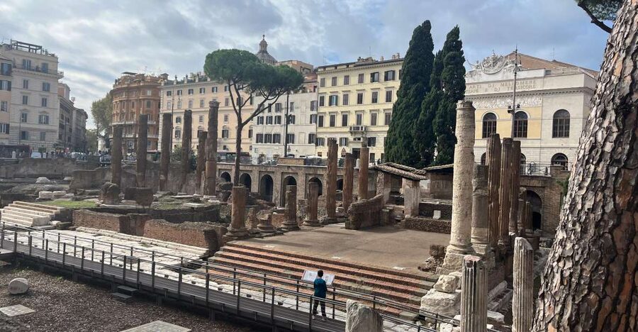 Ancient Rome: Archeological area Largo Argentina - Largo di Torre Argentina, where Rome kept rebuilding the same place