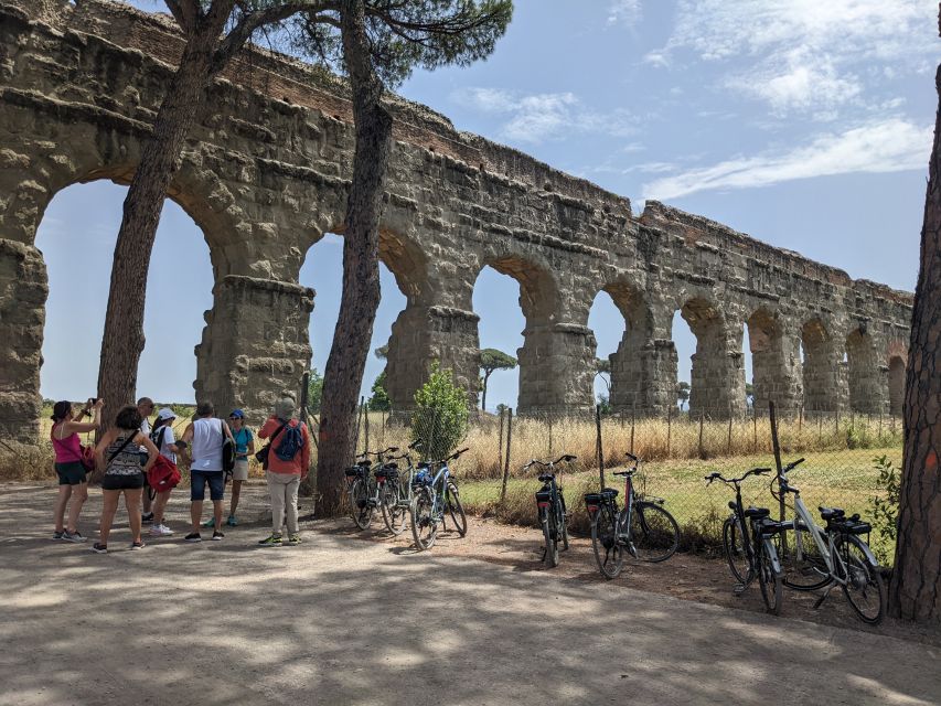 Appia Antica & Aqueducts e-Bike Tour - Official Provider - Parco degli Acquedotti: aqueduct arches you can actually reach