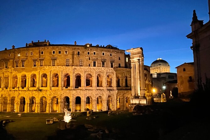 Best of Rome by Night Private Sightseeing Chauffeured Tour | pick up/Drop off - St. Peter’s Square by night: the Vatican exterior view without the Vatican squeeze