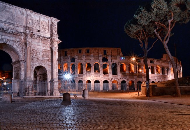 Best of Rome by Night Private Sightseeing Chauffeured Tour | pick up/Drop off - Piazza di Spagna at night: Spanish Steps, fountain lights, and photo timing