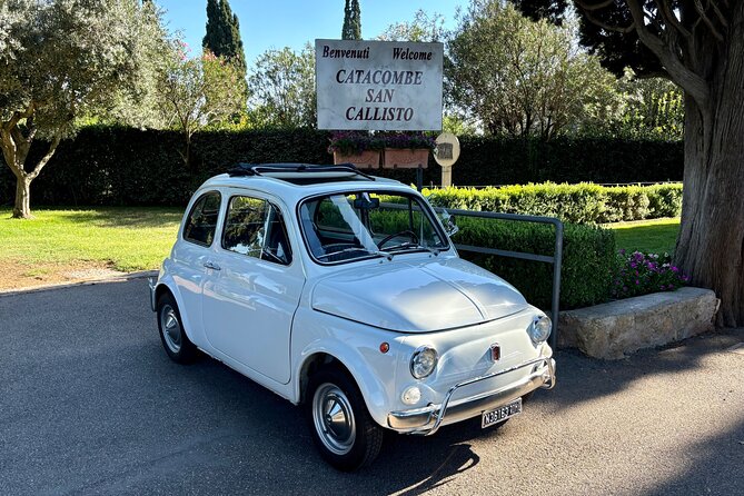 Catacombs, Appian, Aqueducts, in a Fiat500 with a local, Pick-up - Where you meet and how the ride out begins