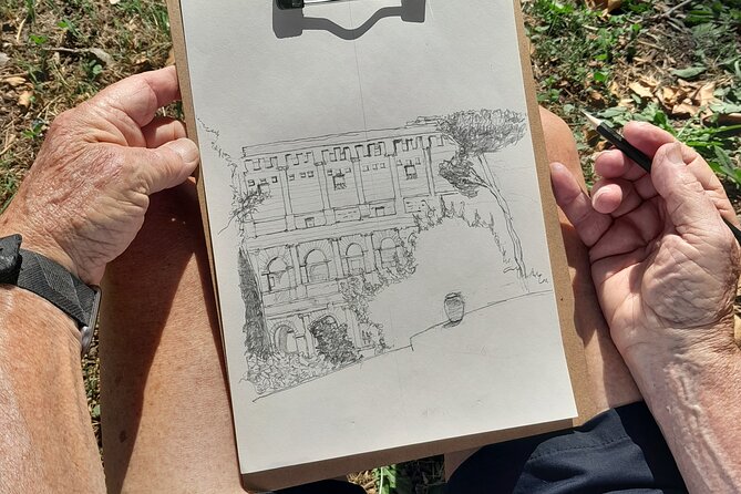 Colosseum Alternative Tour: Sketch & Savor Creative Experience - Sketching the Colosseum at Parco del Colle Oppio, no art degree required