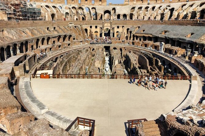 Colosseum Gladiator's Arena and Ancient Rome VIP Guided Tour - Lower Level and Gladiator’s Gate: the arena-floor walkthrough