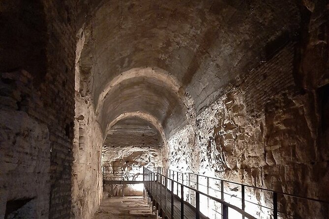 Colosseum Night Tour with Underground and Arena access - Under the arena: tunnels, cages, and the Gate of Death