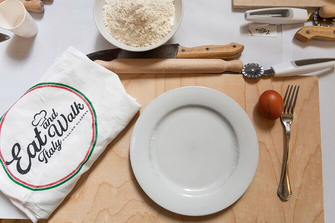 Fettuccine and Tiramisu Masterclass in the Heart of Rome - Fresh Egg Pasta From Flour and Eggs, Cut Into Fettuccine