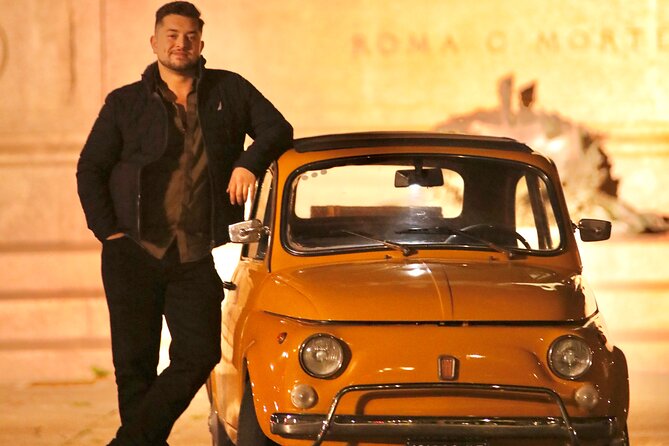 Fiat500 Night&Day Photoshoot, with a Roman, pickup included - Tiber Island and the three Roman bridges you ride by