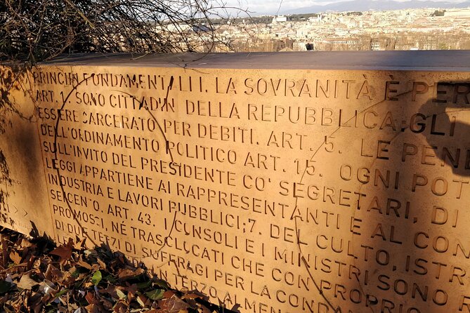 Gianicolo to Trastevere: Italy's Independence trail with GELATO - Mausoleo Ossario Gianicolense: honoring the 1849 fighters
