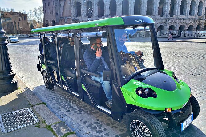 Highlights of Rome: Golf Cart Tour with Artisanal Gelato Tasting - Piazza Venezia: the Altare della Patria setting and big-city theater