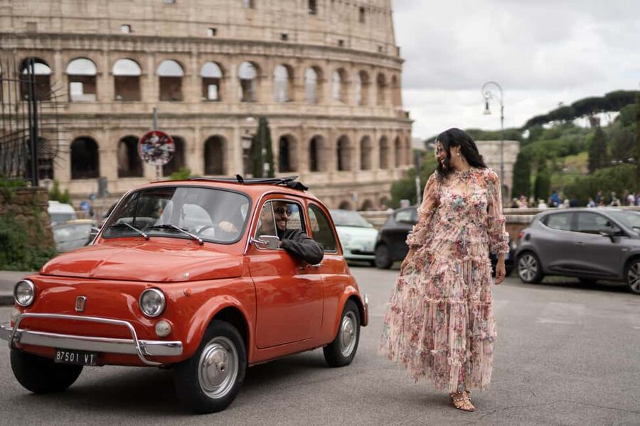 La Dolce Vita: Cruising Rome in a Classic Fiat 500 - Starting at Oppio Caffè, then straight to the Colosseum