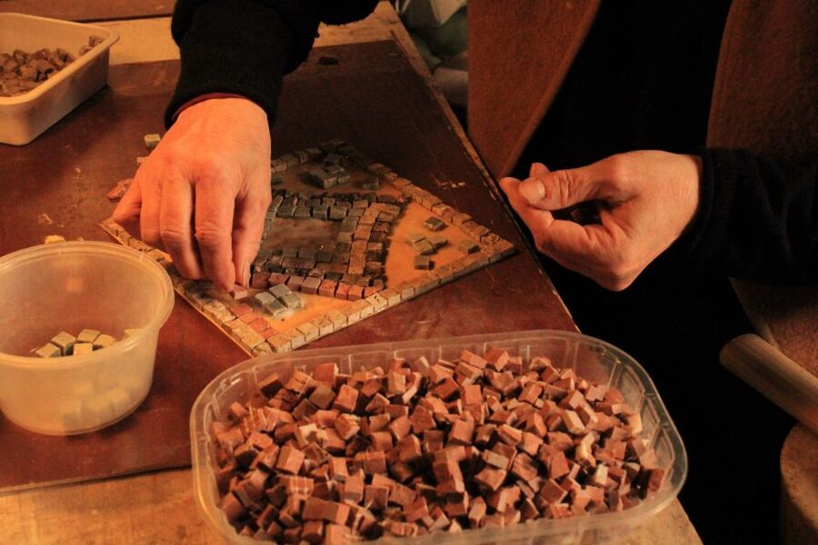 Mosaic-Making Workshop in Rome's Trastevere - The grout and cleaning steps, and why the setting time matters