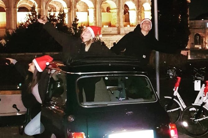 NIGHT TOUR THINK BIG, GO MINI! Rome in Mini Cooper Classic Cabrio - Views and neighborhoods: Gianicolo, Acqua Paola, and Trastevere