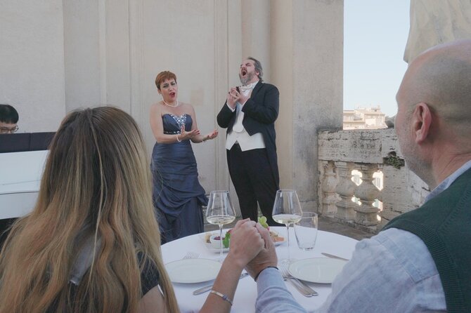 Open Air Opera Concert with Terrace aperitivo over Navona square - Terrazza Borromini: the open-air concert setup