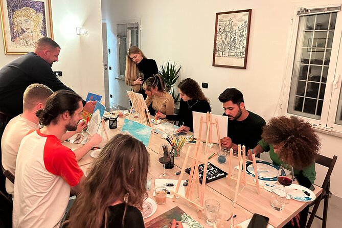Paint and Free Flowing Wine Art Class in Rome with Pizza - Who should book this, and who should skip it