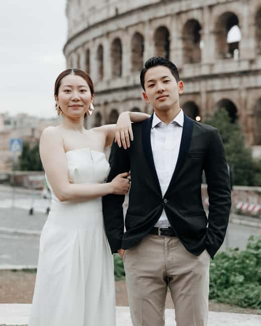 Professional Photoshoot in the Eternal City Rome - The flying dress moment with 17 color options