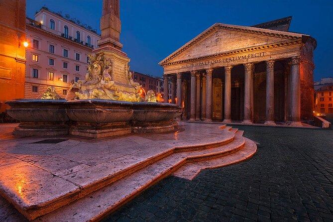 Rome 2 hour Golf Cart night tour with Hotel Pickup - The Pantheon stop: short time, and your entry is on you