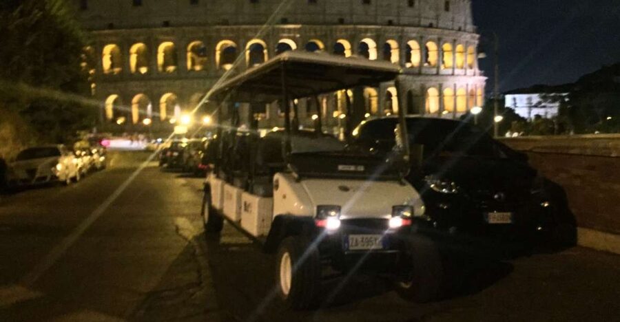 Rome: 2-Hour Golf Cart Sightseeing Tour at Night - Covered golf carts for tight streets, crowds, and rain