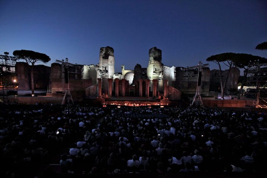 Rome: A Night at the Opera - Baths of Caracalla - La Traviata under the stars, plus the Three Tenors connection