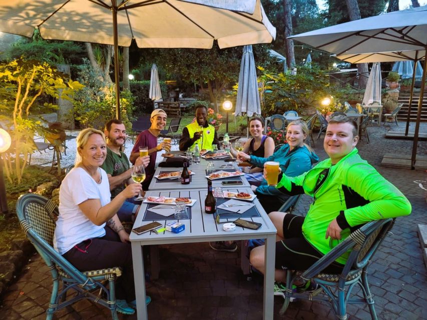 Rome: Appian Way & Catacomb Sunset E-bike Tour with Aperitif - Caffarella Park break: reset your legs and your appetite