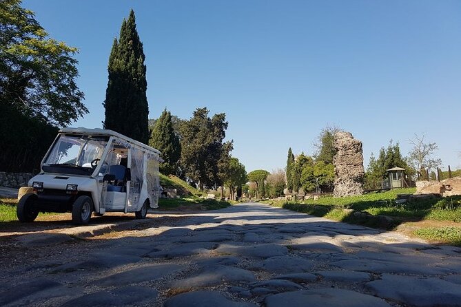 Rome: Appian Way & Catacombs Golf Cart Tour - Shared|Small groups - Start at Via Appia Antica, then settle into a max 7-person day