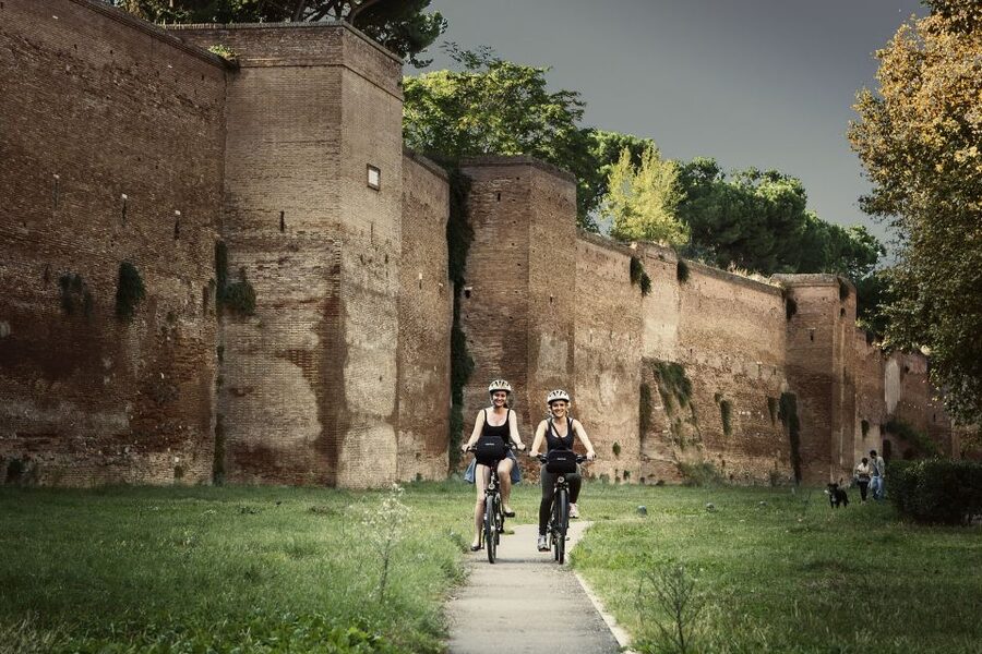 Rome: Appian Way, Catacombs, & Roman Aqueducts E-bike Tour - Caffarella Valley and Baths of Caracalla on the ride back