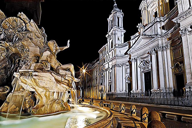 Rome by Night Private Walking Tour - Navona Square at night: Baroque style by Bernini and Borromini