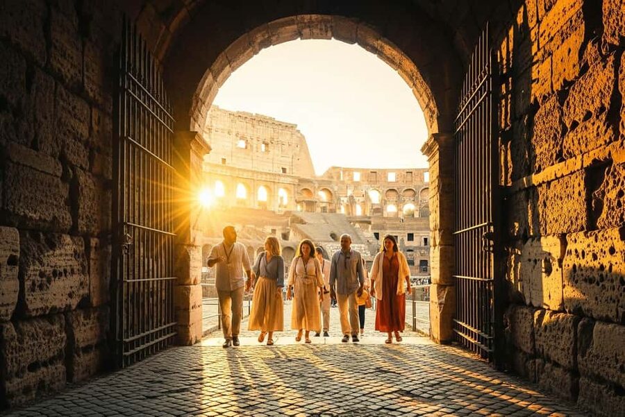 Rome: Colosseum Arena Twilight Tour & Imperial Forum Visit - Twilight at the Colosseum, where the day turns into theater