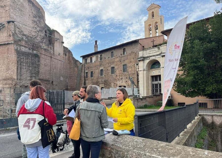Rome: Colosseum, Forum, & Palatine Hill Ticket w/ Audioguide - Getting Started at Santi Cosma and Damiano (Via dei Fori Imperiali)