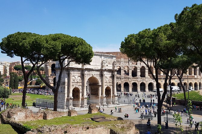 The Colosseum and the Arch of Constantine in Rome
