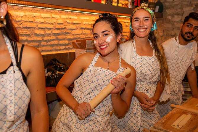 Rome Cooking Class 2-in-1: Make Fresh Pasta and Tiramisu Together - Drinks and the sit-down meal, where the social part actually works