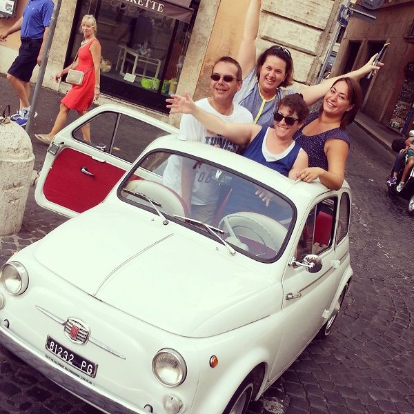 Rome Driving Tour By Vintage Fiat 500 - Meeting the Colosseum Area Fiat 500 (Via Labicana Start)