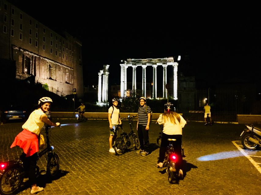 Rome: E-Bike Night Tour with Food and Wine Tasting - Piazza Venezia, Altare della Patria, and Theatre of Marcellus