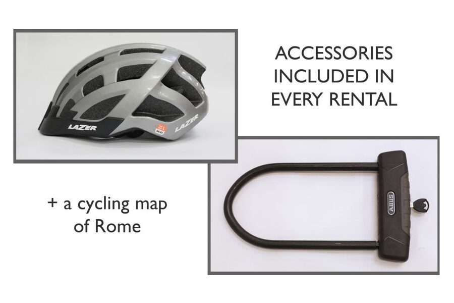 Rome: E-Bike Rental with Helmet and U-Lock - E-Bike Rental Gear That Actually Helps in Rome