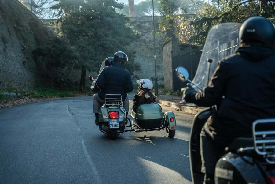 Rome: Evening Vespa Sidecar City Tour - Baths of Caracalla: A Slower Moment from a Fast Ride