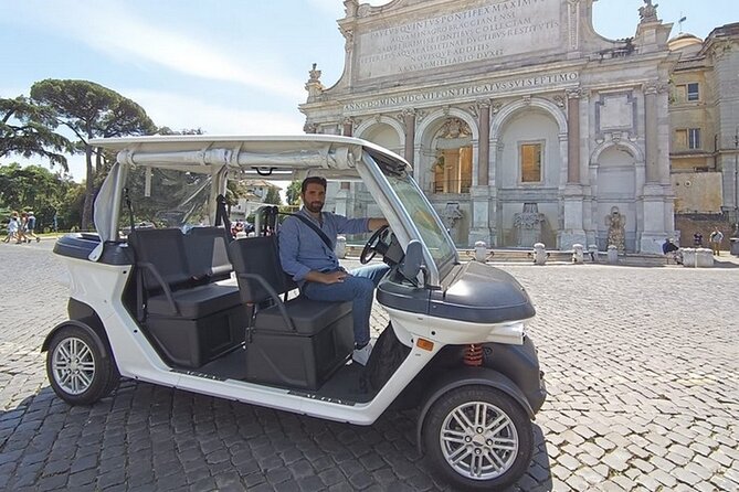 Rome: Explore Rome on a Private Golf Cart Tour – Highlights&Views - Stop 1: Colosseo exterior in a tight 5 minutes