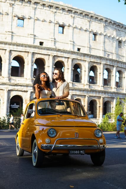 Rome Fiat 500 Tour with Professional Photoshoot - The Colosseum Photo Stop: Iconic, But Timed Right
