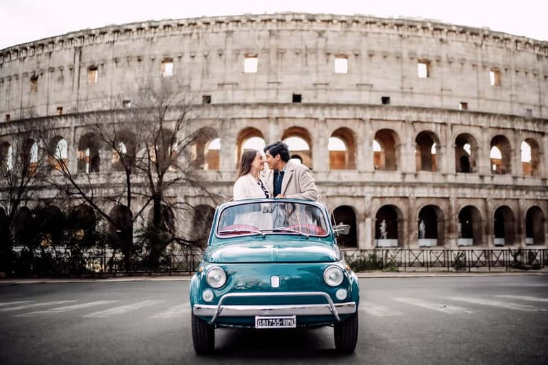 Rome: Fiat 500 Vintage Photo Tour - From Bar Venezia to the Colosseum, in a Vintage Fiat 500