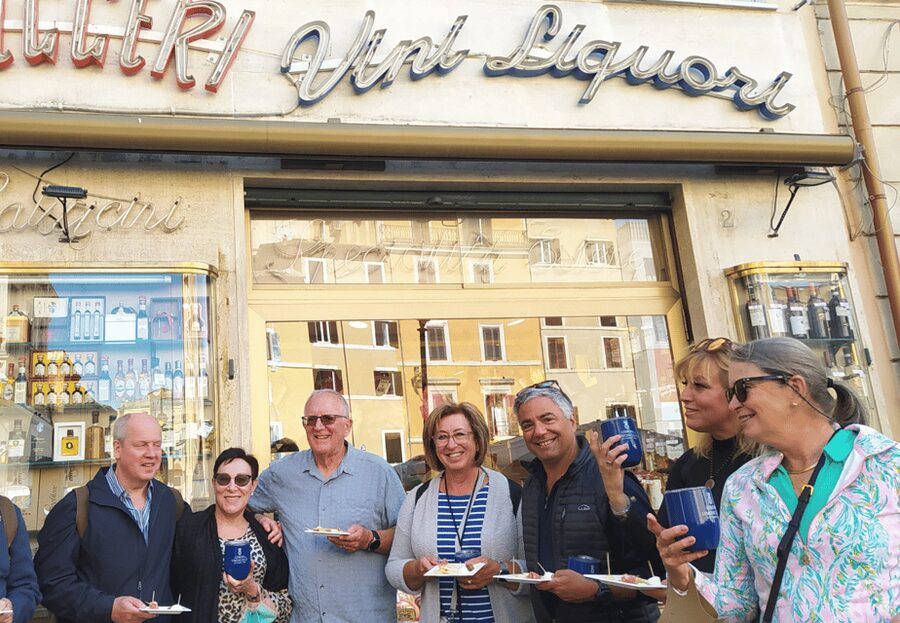 Rome: Food & Wine Tour of Campo de Fiori, Ghetto, Trastevere - The Jewish Ghetto stop: grocery tastings with real neighborhood context