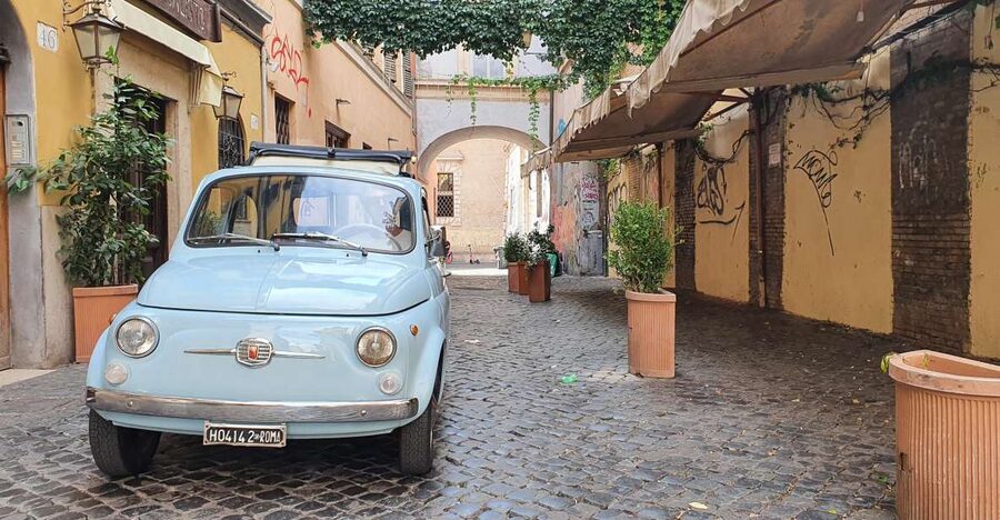 Rome: Full-Day Classic Fiat 500 Rental - Where you meet and how the day starts (Via di S. Calisto 9)