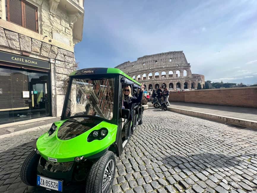 Rome: Golf Cart Tour with Artisanal Gelato Tasting - Colosseum, Arch of Constantine, and Circus Maximus in one smooth sweep