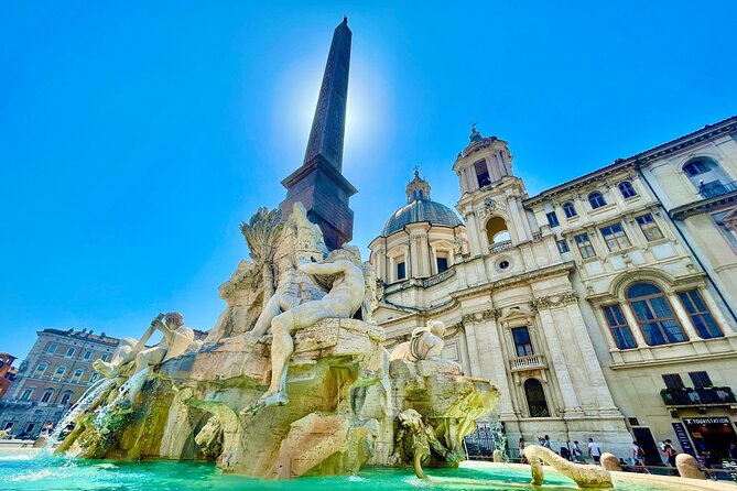 Rome Highlights Tour Squares and Fountains Stroll Through History - Piazza Navona and the Four Rivers Fountain, Built on Ancient Stadium Lines