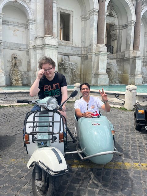 Rome: Highlights Vespa Sidecar Tour with Coffee and Gelato - Baths of Caracalla and the Pyramid of Cestius: The Rome Few People Notice