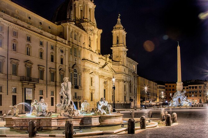 Rome in the Evening Cannondale EBike Tour with optional Dinner - Piazza di Pietra and the Spanish Steps: columns and theater of space