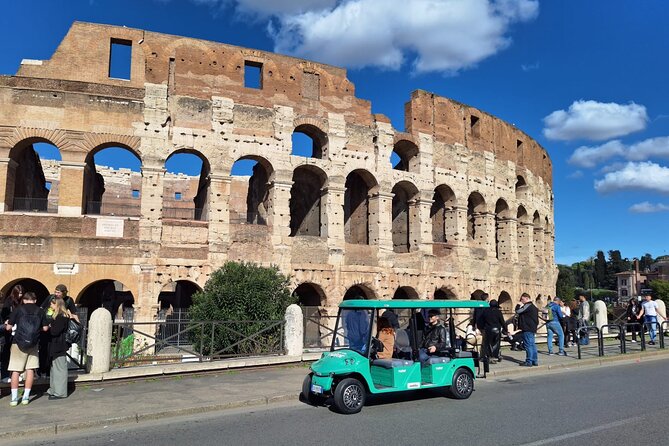 Rome Key Sights Golf Cart Tour | Private & Groups - Meeting at Piazza del Colosseo, then riding the “highlight loop”