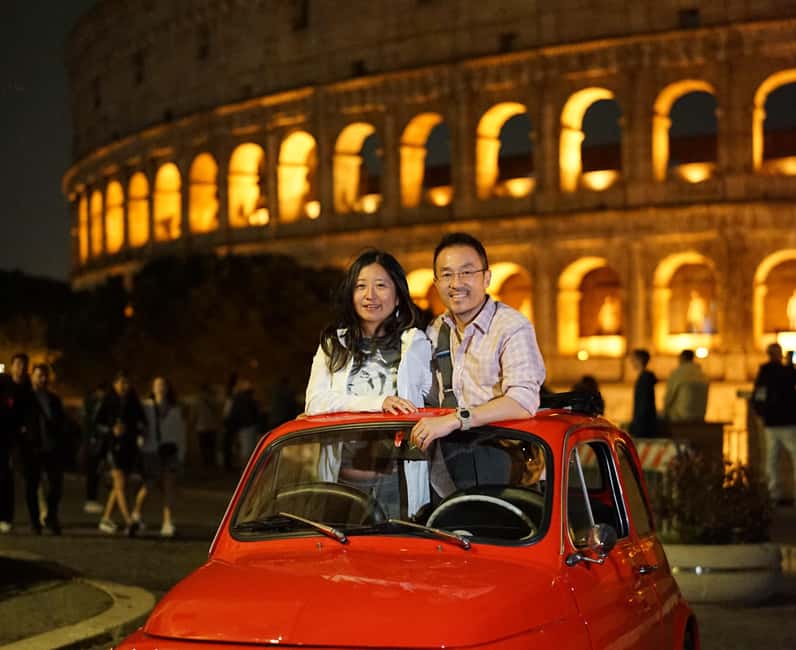 Rome: Night Tour in a Vintage Fiat 500 with Aperol Spritz - Meeting in front of Caffe Roma, then rolling into the night