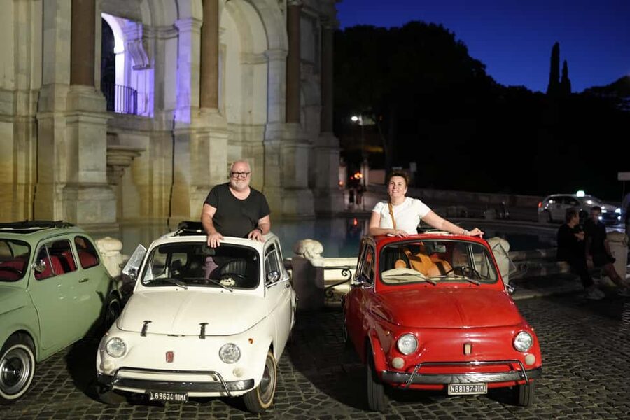 Rome: Night Tour in a Vintage Fiat 500 with Aperol Spritz - Piazza Trilussa and the nightlife mood you can actually feel