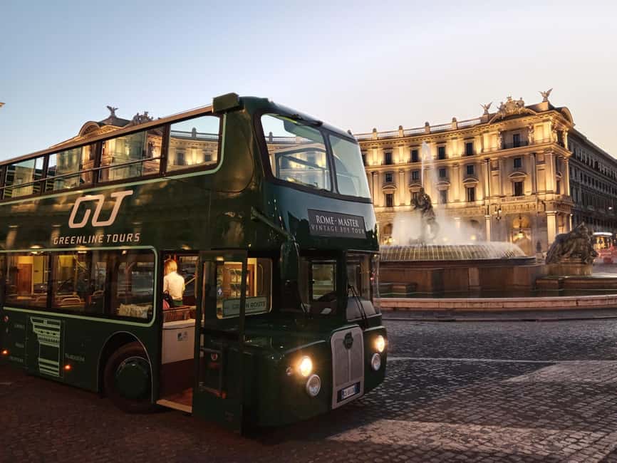 Rome: Nighttime Tour by Open-Top Bus with Tasting Stop - Key points you should care about