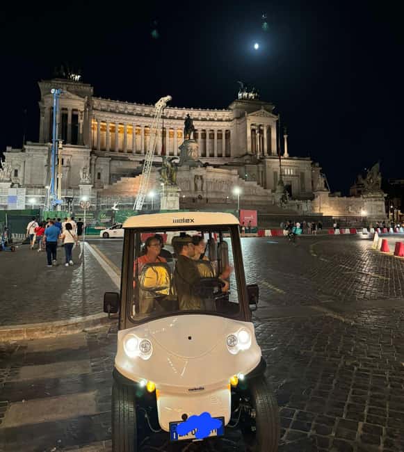 Rome: Nocturnal Golf Cart Tour - Starting at Piazzale Flaminio, Then Easing Into the City