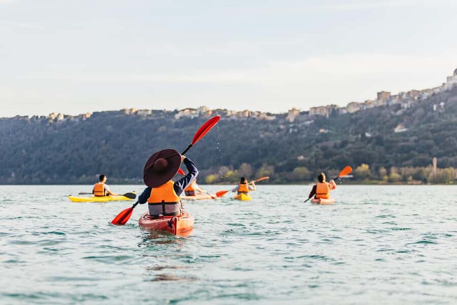 Rome: Popes' Lake, Kayak Tour with Swimming & Roman Pizza - The Secluded Beach Swim Stop, When Weather Allows