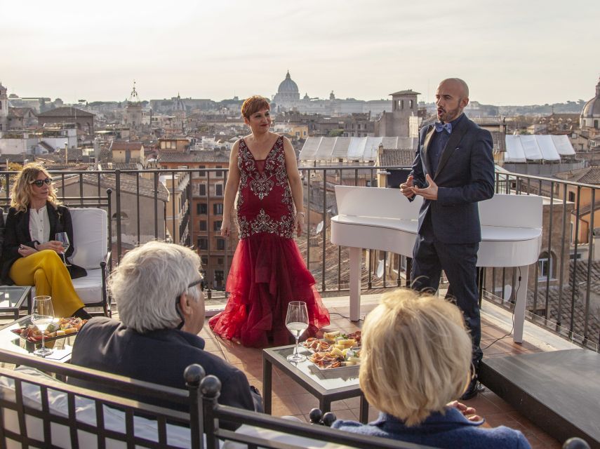 Rome: Rooftop Bar Opera Show - Aperitif, Snacks, and the Reality of a Light Menu