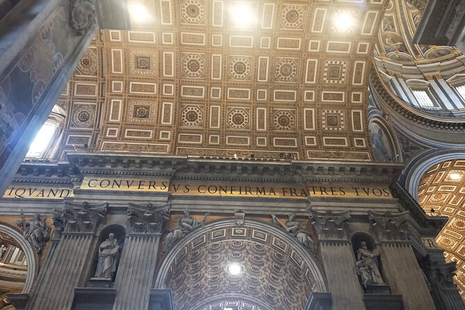 Rome: St. Peter’s Basilica, La Pietà & Papal Tombs Guided Tour - Inside St. Peter’s Basilica: golden ceilings, mosaics, and the Pietà